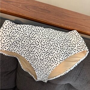Old Navy Black and White Polka Dot Bikini Bottom